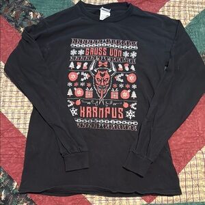 Black Krampus Long Sleeve Shirt